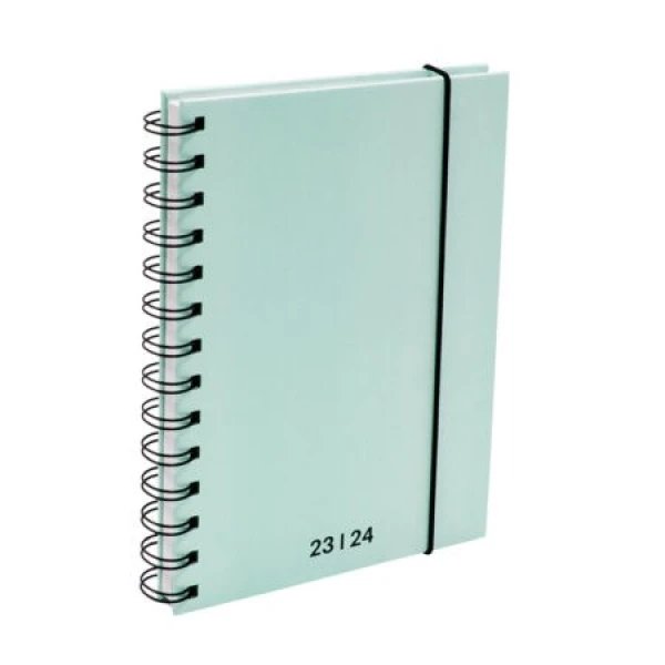 Agenda A5 Spiraal pastel blauw 2023 - 2024