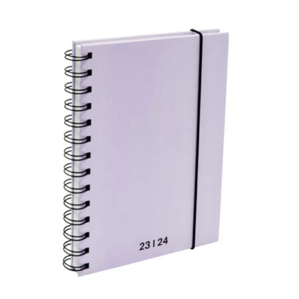 Agenda A5 Spiraal pastel paars 2023 - 2024