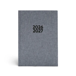 Agenda A5 2026-2027 Linnen - Grijs