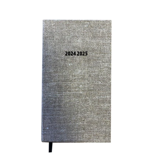 Schoolagenda A6 18mnd 2024 - 2025 Linnen Grijs