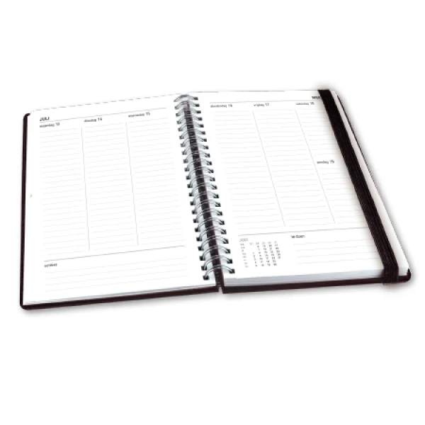 Schoolagenda A5 Planner Black Spiraal 2025 - 2026