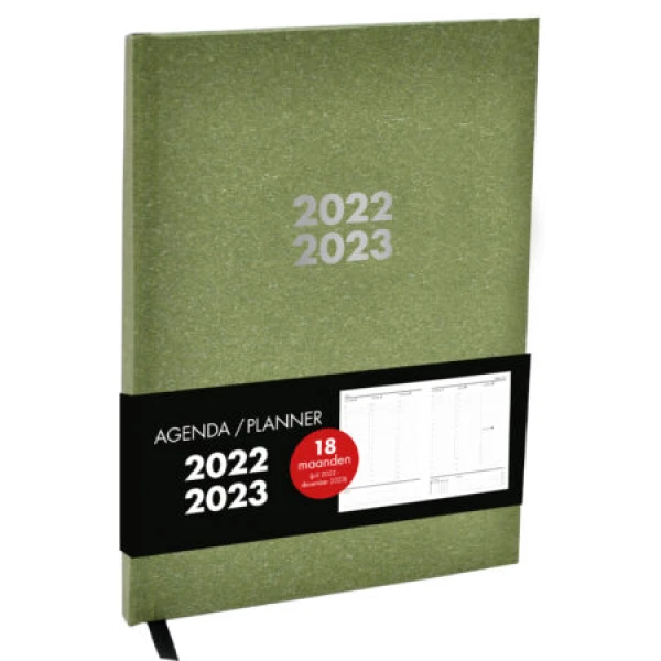 Schoolagenda A5 Planner Nature Groen 2022 - 2023