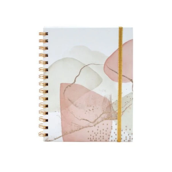 Planner undated spiraal Zalm 20x16cm