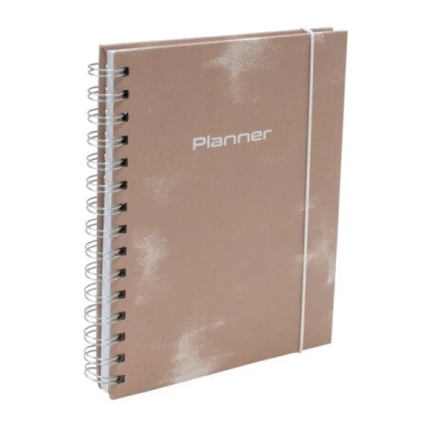 Schoolagenda A5 Planner Canva Nature taupe spiraal 2023 - 2024