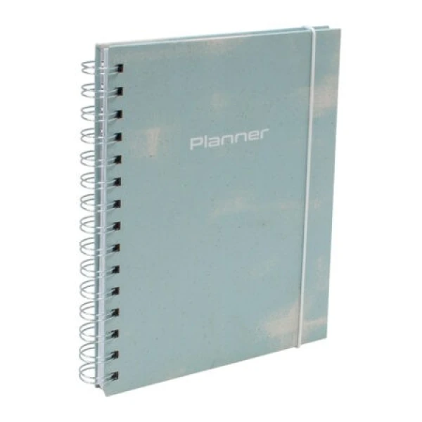 Schoolagenda A5 Planner Canva Nature blauw spiraal 2023 - 2024