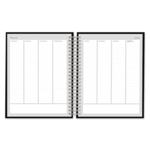 Planner undated spiraal purple 20x16cm