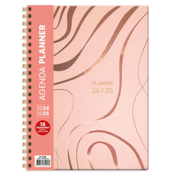 Schoolagenda Planner 29x21cm spiraal Lovi roze 2024 - 2025 - Afbeelding 3