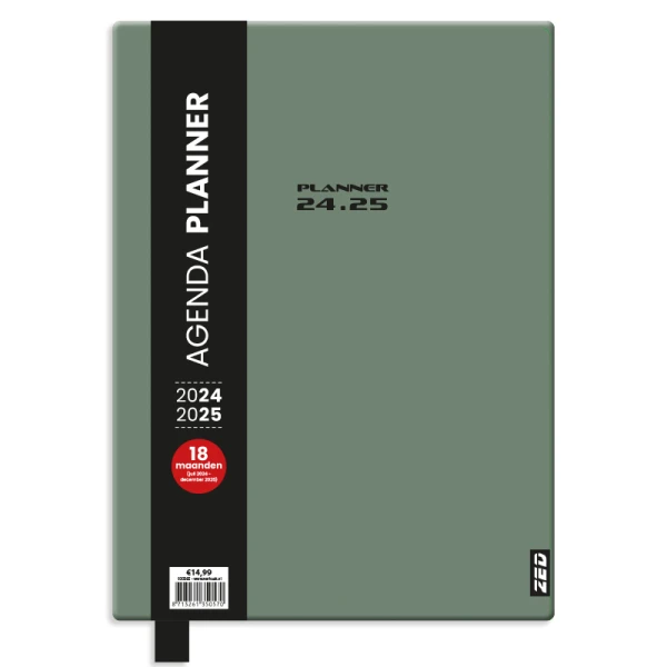 Schoolagenda Planner 29x21cm Zed groen 2024 - 2025 - Afbeelding 3