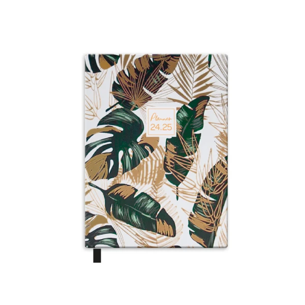Schoolagenda Planner 22x16cm Tropic goud 2024 - 2025
