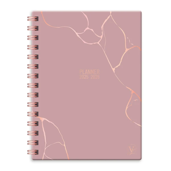 Planner 29x21cm spiraal Valo rose