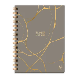 Planner 29x21cm spiraal Valo taupe