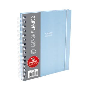Schoolagenda A5 Planner spiraal Pastelblauw