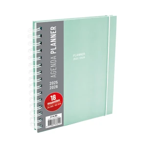 Schoolagenda A5 Planner spiraal Pastelgroen
