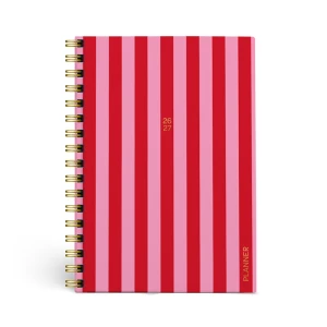 Planner 22x16cm spiraal PINK