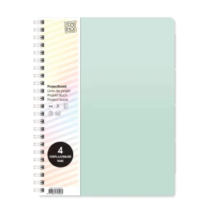 Projectboek A4 4tabs SOHO Pastel groen