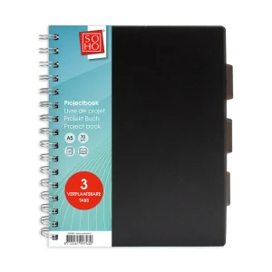 Collegeblok A5 zwart