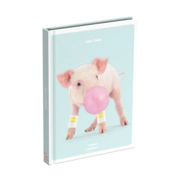 Schoolagenda Funny Animals Pig 2021 - 2022