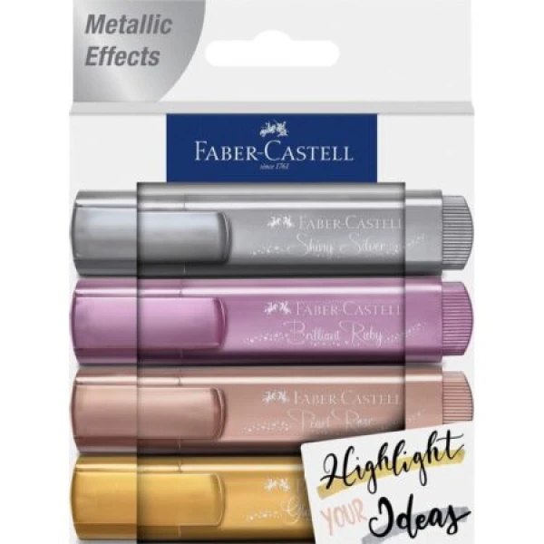 Tekstmarker Metallic FC 4 kleuren