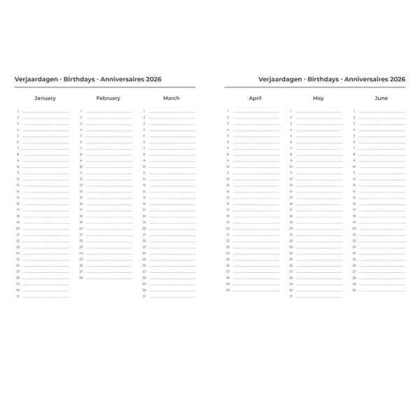 Schoolagenda A5 Garden Birds 18 mnd 2025-2026