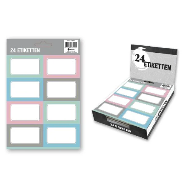 Etiketten Pastel 24 stuks