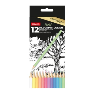 Creakit Kleurpotloden pastel 12 stuks PREMIUM