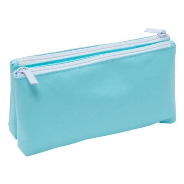 Etui dubbelvak pastel blauw