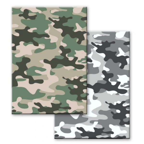 Schrift harde kaft A4 ruit Camouflage groen - Afbeelding 3