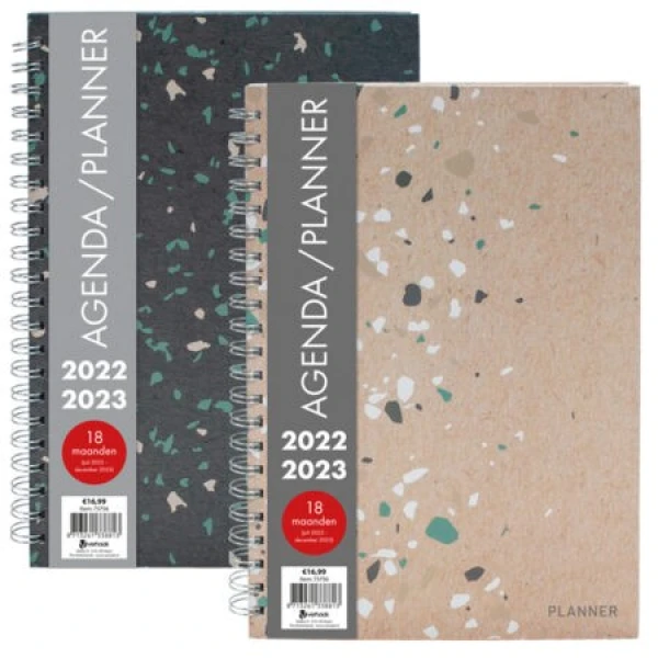 Planner spiraal Terrazzo 29x21cm