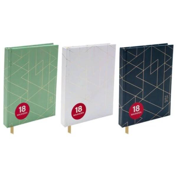 Schoolagenda A5 Lux Blauw (18 mnd) 2023 - 2024