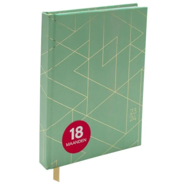 Schoolagenda A5 Lux Groen (18 mnd) 2023 - 2024