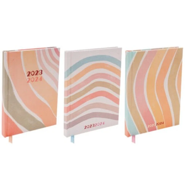 Schoolagenda A5 Happy retro Curve 2023 - 2024