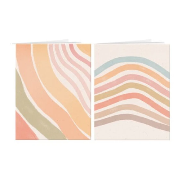 Schrift A5 lijn Happy Retro Curve