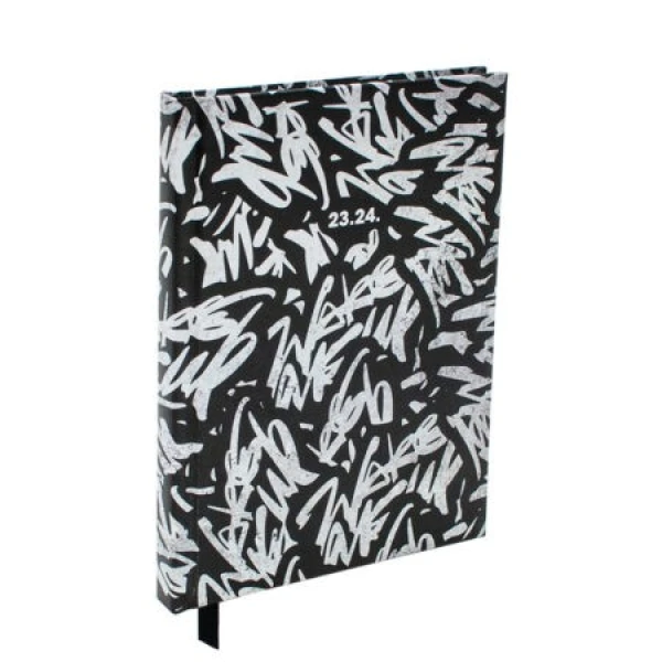 Schoolagenda A5 Wake me up zwart 2023 - 2024
