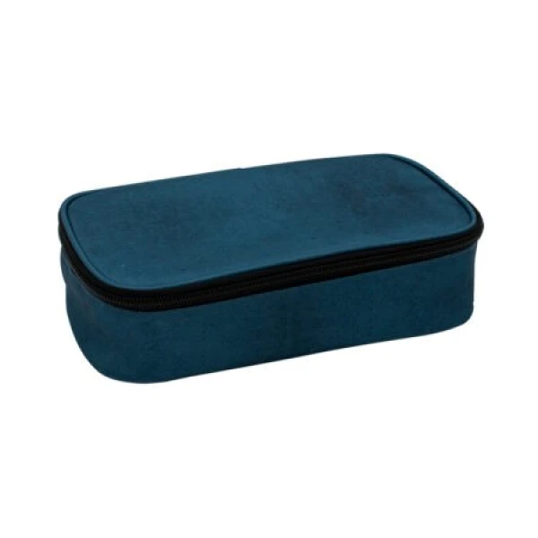 Etui bakmodel groot 24x12cm Wake me up Blauw