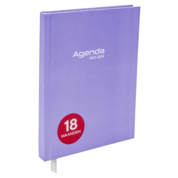 Schoolagenda A5 Luna Pastel Paars (18 mnd) 2023 - 2024