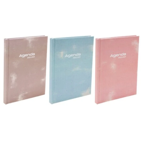 Schoolagenda A5 Canva Nature Beige 2023 - 2024