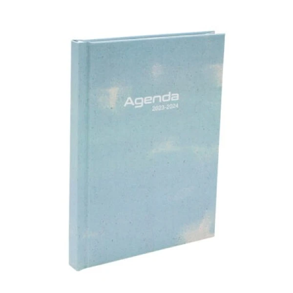 Schoolagenda A5 Canva Nature Blauw 2023 - 2024