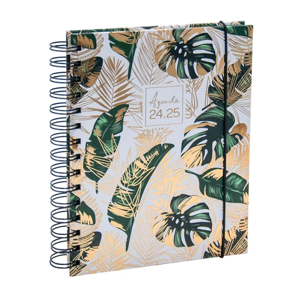 Schoolagenda 18mnd A5 2024 - 2025 Tropic Goud
