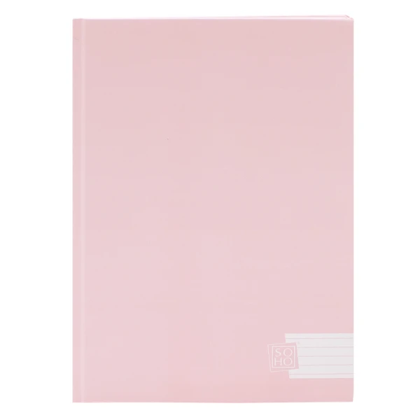 Schrift harde kaft A4 lijn SOHO Pastel roze
