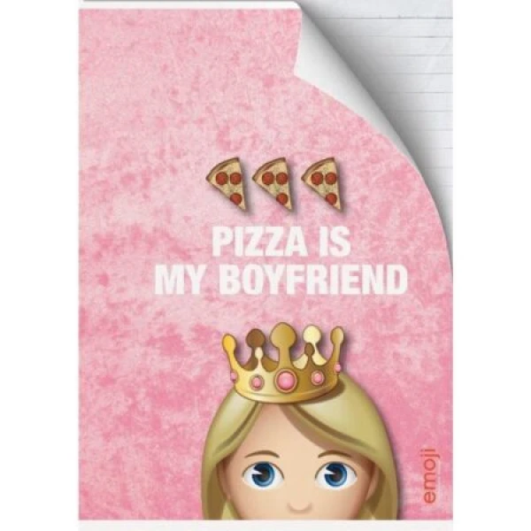 Schrift A4 lijn Emoji Pizza