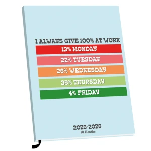 Schoolagenda A5 Allways Give 100% 18 mnd 2025-2026