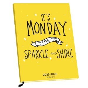 Schoolagenda A5 Monday Sparkle Shine 18 mnd 2025-2026