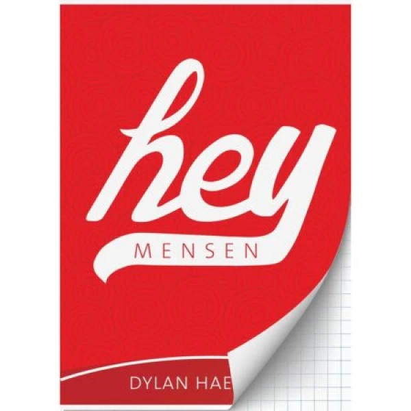 Schrift A4 ruit Dylan Haegens HEY rood