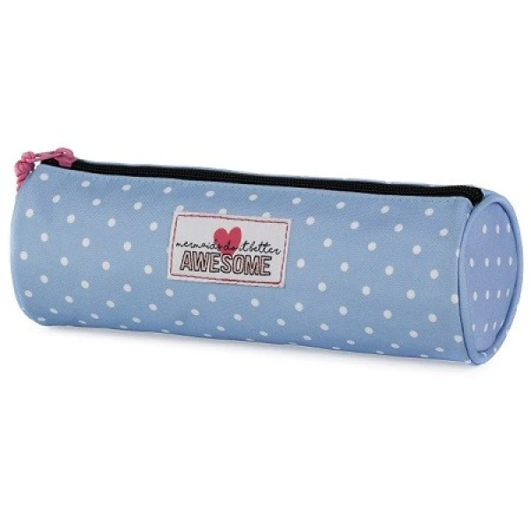 Etui Awesome Girls Blauw rond
