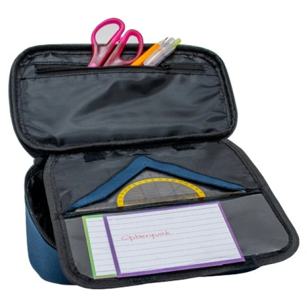 Etui bakmodel groot 24x12cm blauw - Afbeelding 2
