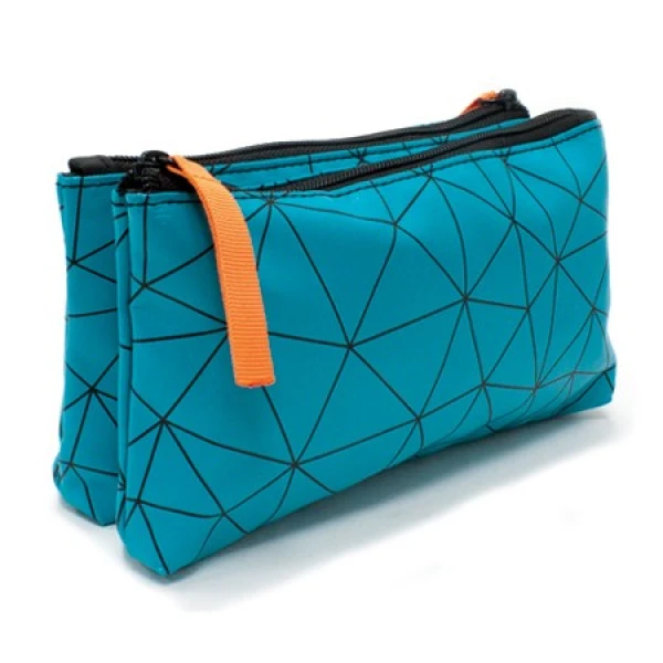 Etui met dubbelvak Lolita blauw - Afbeelding 2