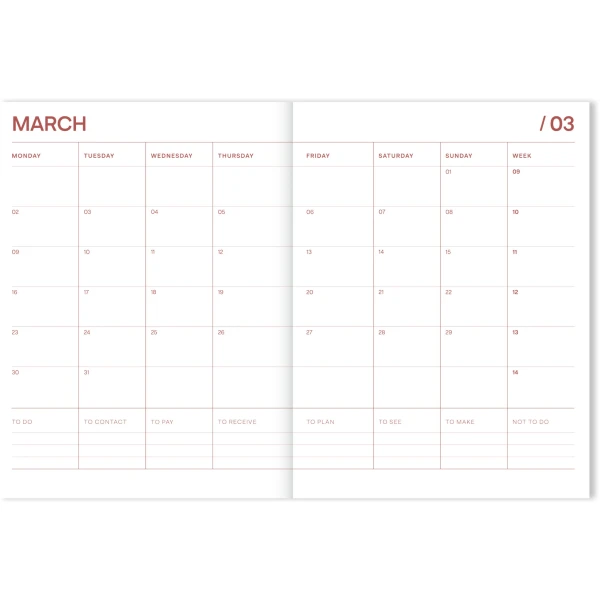 Schoolagenda Fabrique Flower 2025 - 2026