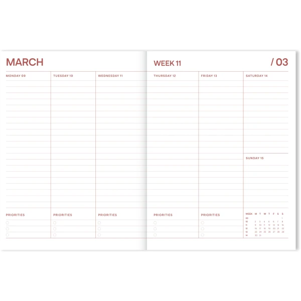 Schoolagenda Fabrique Flower 2025 - 2026