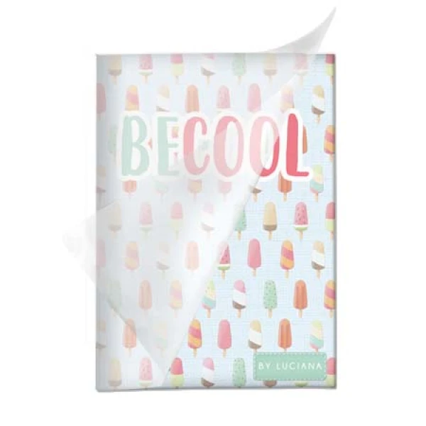 Schrift A5 lijn plastic Be Cool blauw