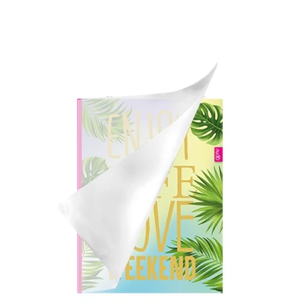 Schrift A5 lijn plastic Exotic